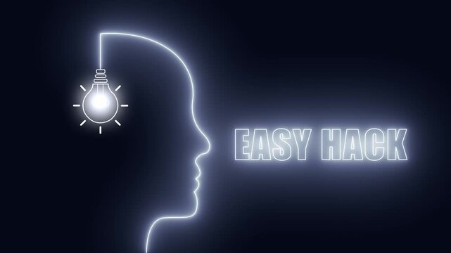 Easy hack neon head concept great for simple life solutions and quick diy tips for beginners in instructional videos