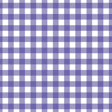 Purple gingham plaid seamless pattern background