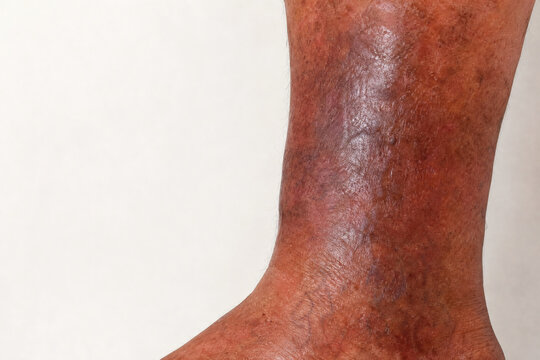 Macro Close-Up of Lipodermatosclerosis with Chronic Venous Skin Changes