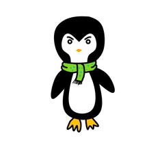 Fototapeta premium penguin in winter 