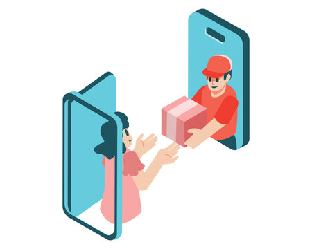 Isometric Online Delivery App
