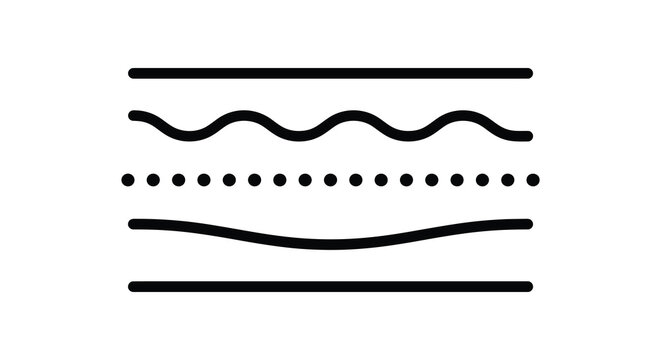 Linear elements and dotted pattern on a white background simple graphic design