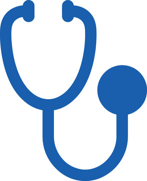 Stethoscope Flat Vector Icon Minimalist Medical Symbol Healthcare Design Isolated White