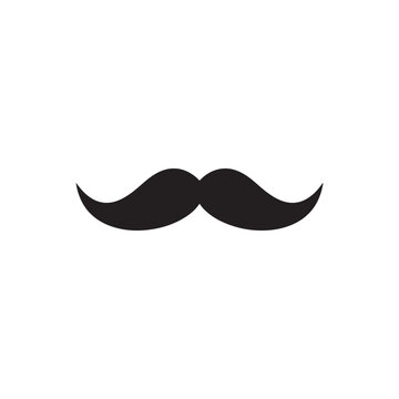 Mustach silhouette isolated on white background. Mustache icon vector illustration.Adobe Illustrator Artwork