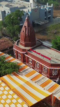 Vertical Aerial View of Shri Swami Samarth Math in Khopoli, Maharashtra
