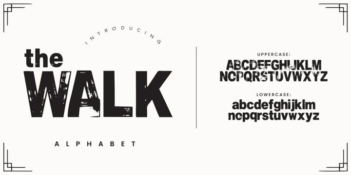 The Walk Font Urban Grunge Brush Handwritten Style Artistic Typeface for Creative Projects