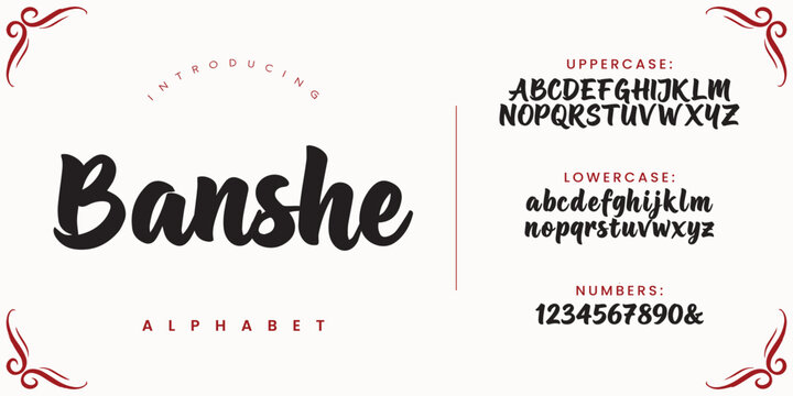 Banshe Bold Handwritten Brush Script Alphabet for Poster and Social Media Content