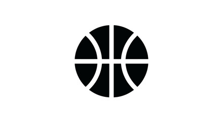 Minimalist black basketball sport icon. © Tamyisgank