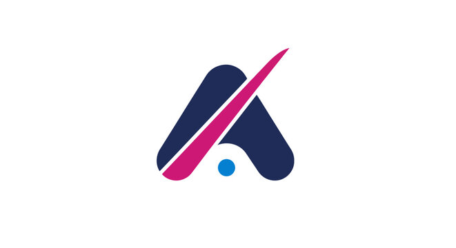 Modern abstract letter A graphic identity icon.