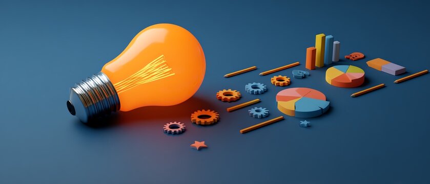Creative business idea with data visualization.