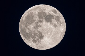 Fototapeta premium A close-up view of the moon's surface revealing intricate craters against the dark night sky.