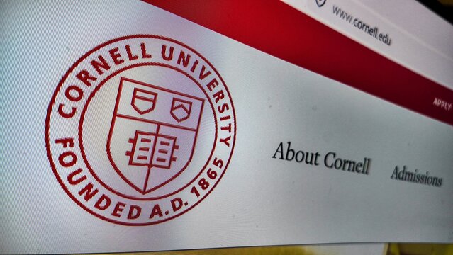 Dublin Ireland July 12th 2026..the cornell university  website displayed on a computer screen