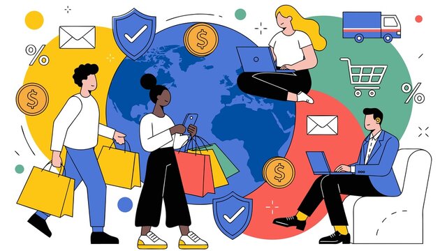 vector illustration of business people in different situations illustrator