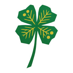 Obraz premium PNG Green four-leaf clover illustration