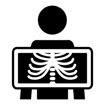 Vector silhouette icon of x-ray
