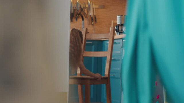 Kids prepare prank and childish antics on the kitchen