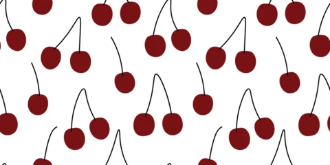 Seamless pattern with abstract cherry silhouettes. Simple berry print. Vector graphics. © Ирина Горбунова