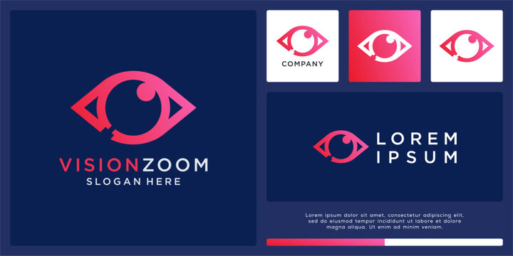 Vision zoom logo design template