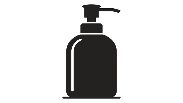 Pump bottle dispenser icon serves as a versatile product mockup for cosmetic and hygiene liquid packaging.