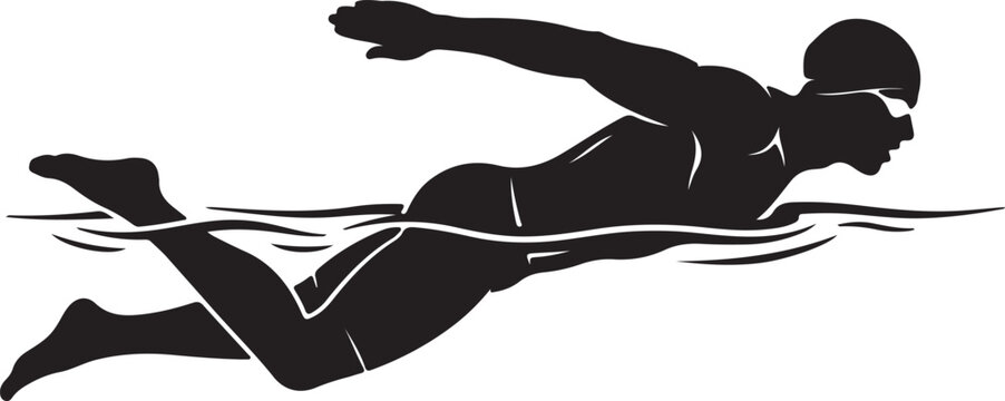 vector illustration of swimer