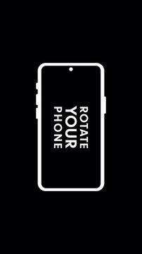 Rotate Your Phone Orientation Animation with Transparent Background - 4K Portrait Vertical