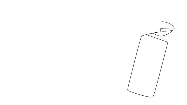 summer vacation phone screen display blank application concept one line art 2d video animation