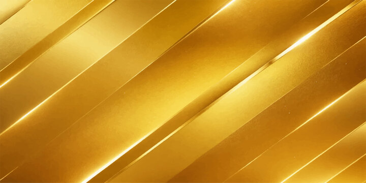 Abstract Golden Metal Background with Futuristic Light Lines and 3D Architectural Pattern Design for Modern Business Technology Wallpaper and Interior Concept