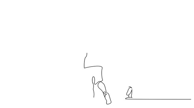 people couple friends together running jogging sport one line art 2d video motion