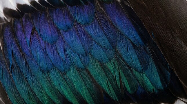 Mallard speculum feathers