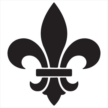 Fleur de lis symbol, black fleur de lis icon, vector fleur de lis, heraldic fleur de lis