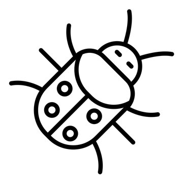 Bug vector icon. Can be used for Security iconset.