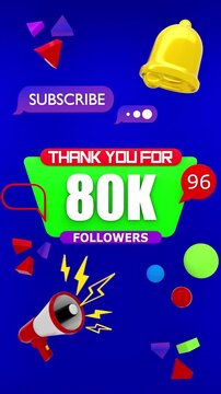 Vertical Subscribers Intro Thank You 80K Followers
