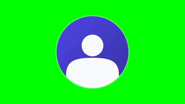 Simple User Icon on a Vibrant Green Background.
