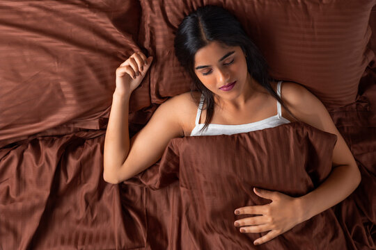 Portrait of a beautiful young sleeping girl