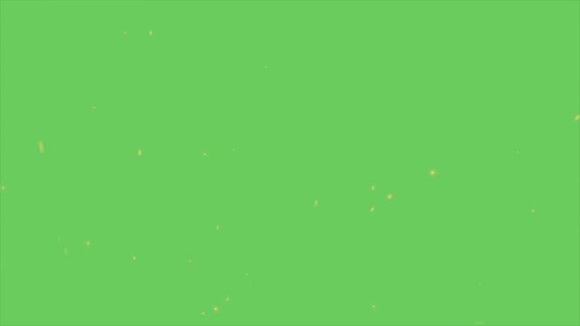 Futuristic golden hyperloop ember particle streaks moving fast through the top half of a green screen chroma key background