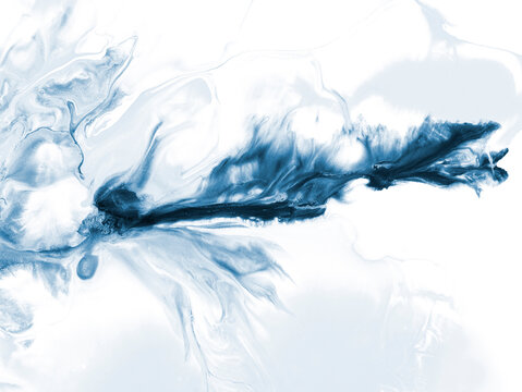 Abstract fantastic creative hand painted blue background