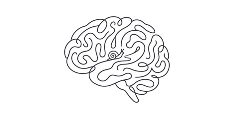 Brain Maze Snail Vector Illustration © Mardiyo