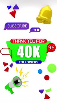 Vertical Subscribers Intro Thank You 40K Followers