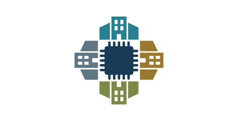Fototapeta premium Smart City Technology Icon