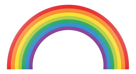 Obraz premium Bright colorful rainbow with vivid arcs in vibrant colors creating a joyful and uplifting visual symbol of hope and diversity