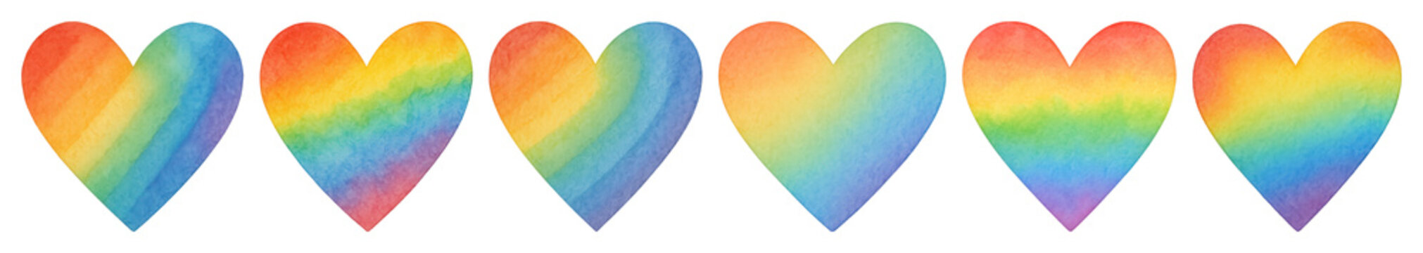 PNG Colorful rainbow heart pattern on transparent background