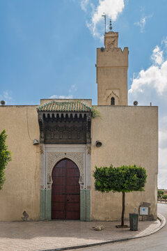 Exterior with the Minaret and a Small Tree at the Mosque Abi al Jonoud, Fes, Morocco