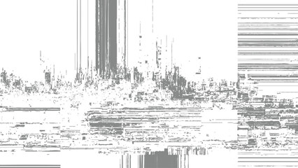 Fototapeta premium Glitchy distorted digital noise pattern with horizontal and vertical lines and pixels abstract