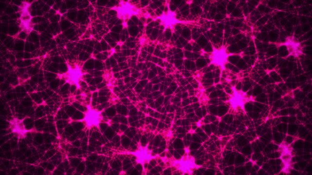 Vibrant trippy background with psychedelic neon lights and glowing geometric patterns in a seamless loop for visualizer and stage visuals