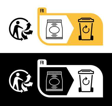 Triman Logo for the recycling in France vector sign