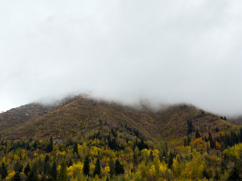 Views of Chimbulak, in the Zailiisky Alatau mountain range, Kazakhstan