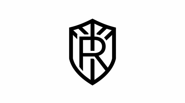Heraldic shield with initial R monogram logo.