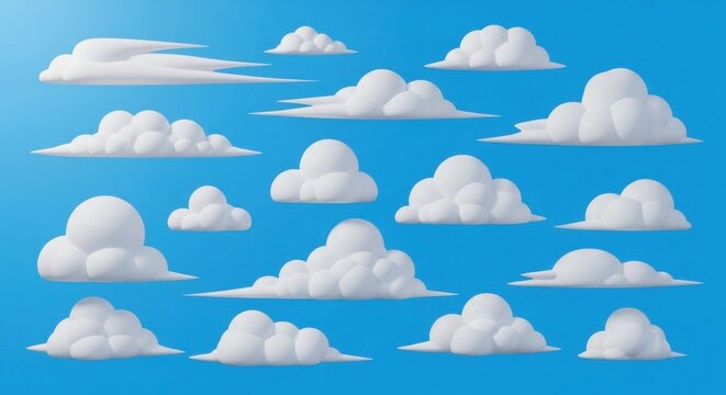 white clouds on blue sky background