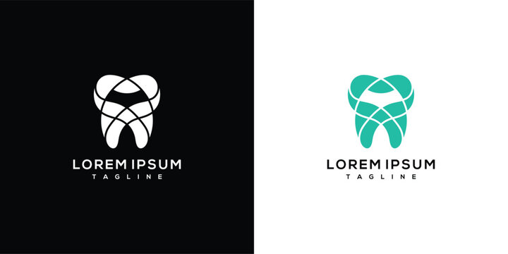 Abstract Tooth Logo Design Template