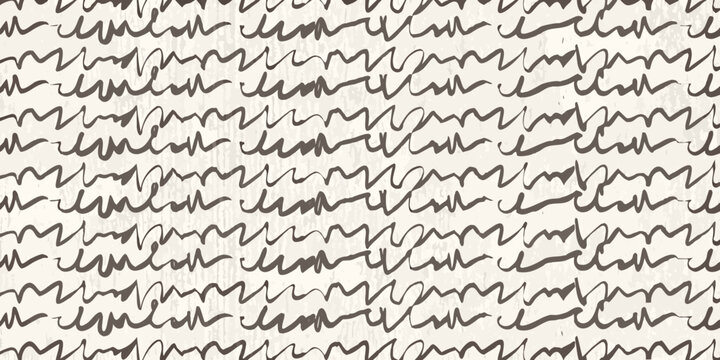 Handwritten script wave pattern with irregular lines on a white background